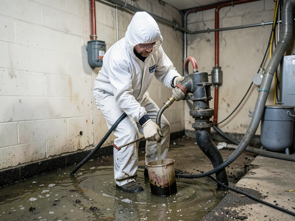 Professional sewage cleanup and sanitization for m